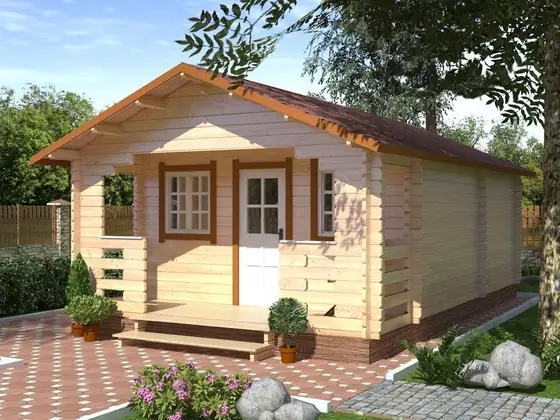 Дачный домик 4,4 × 7,1 м, 1 спальня